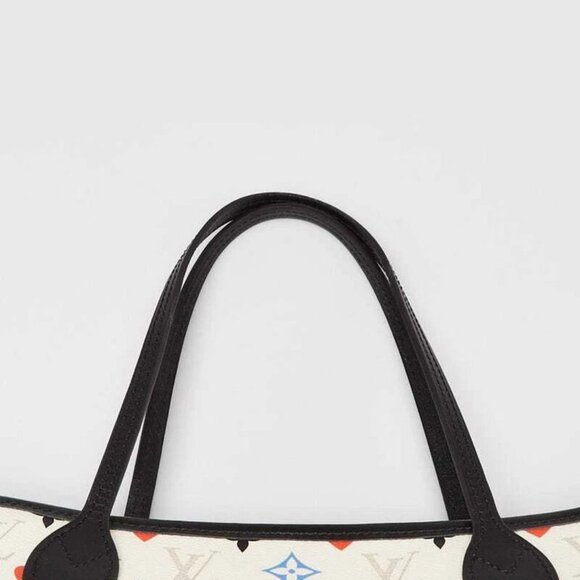 Louis Vuitton White Multicolor Monogram Canvas Game On Neverfull MM Bag - Picture 9 of 10